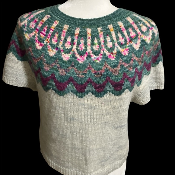 Multicolor Handmade Knit Sweater - Picture 1 of 3